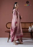 Winter Unstitched 3PCs Embroidered Dhanak Dress With Embroidered Dhanak Shawl SR-675