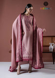 Winter Unstitched 3PCs Embroidered Dhanak Dress With Embroidered Dhanak Shawl SR-675