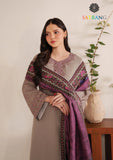 Winter Unstitched 3PCs Embroidered Dhanak Dress With Digital Printed Karandi Shawl SR-678