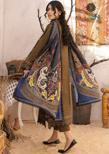 Winter Unstitched 3PCs Embroidered Dhanak Dress With Digital Printed Karandi Shawl SR-682
