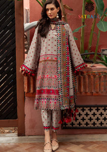 Winter Unstitched 3PCs Digital Printed Karandi Dress With Digital Printed Karandi Shawl SR-685