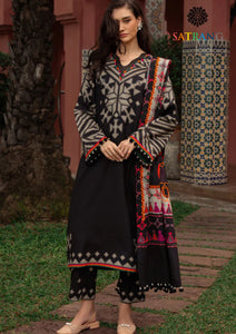 Winter Unstitched 3PCs Digital Printed Karandi Dress With Digital Printed Karandi Shawl SR-690