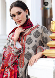 Winter Unstitched 3PCs Digital Printed Karandi Dress With Digital Printed Karandi Shawl SR-691