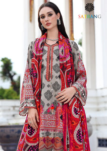 Winter Unstitched 3PCs Digital Printed Karandi Dress With Digital Printed Karandi Shawl SR-691