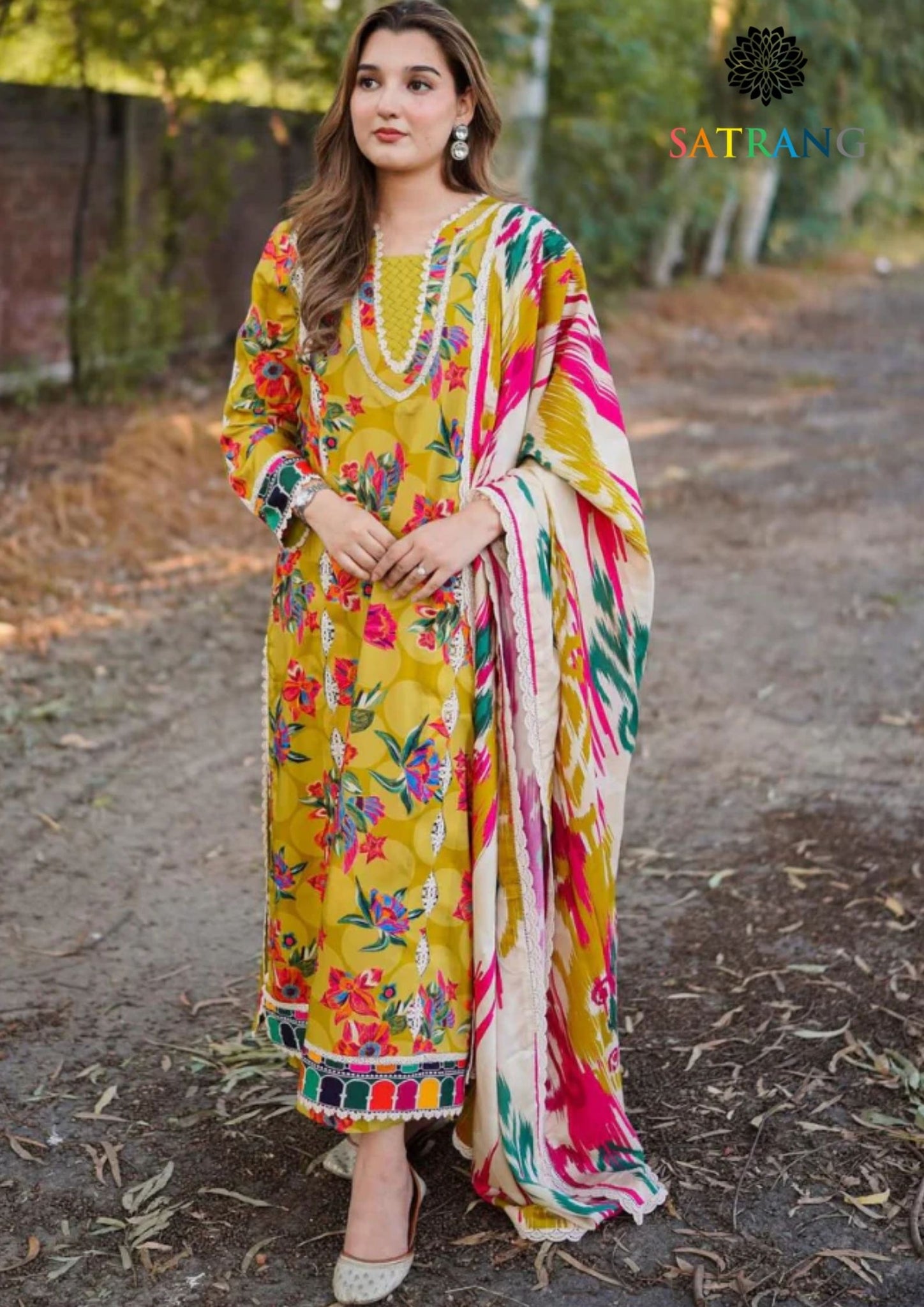 Winter Unstitched 3PCs Digital Printed Karandi Dress With Digital Printed Karandi Shawl SR-708