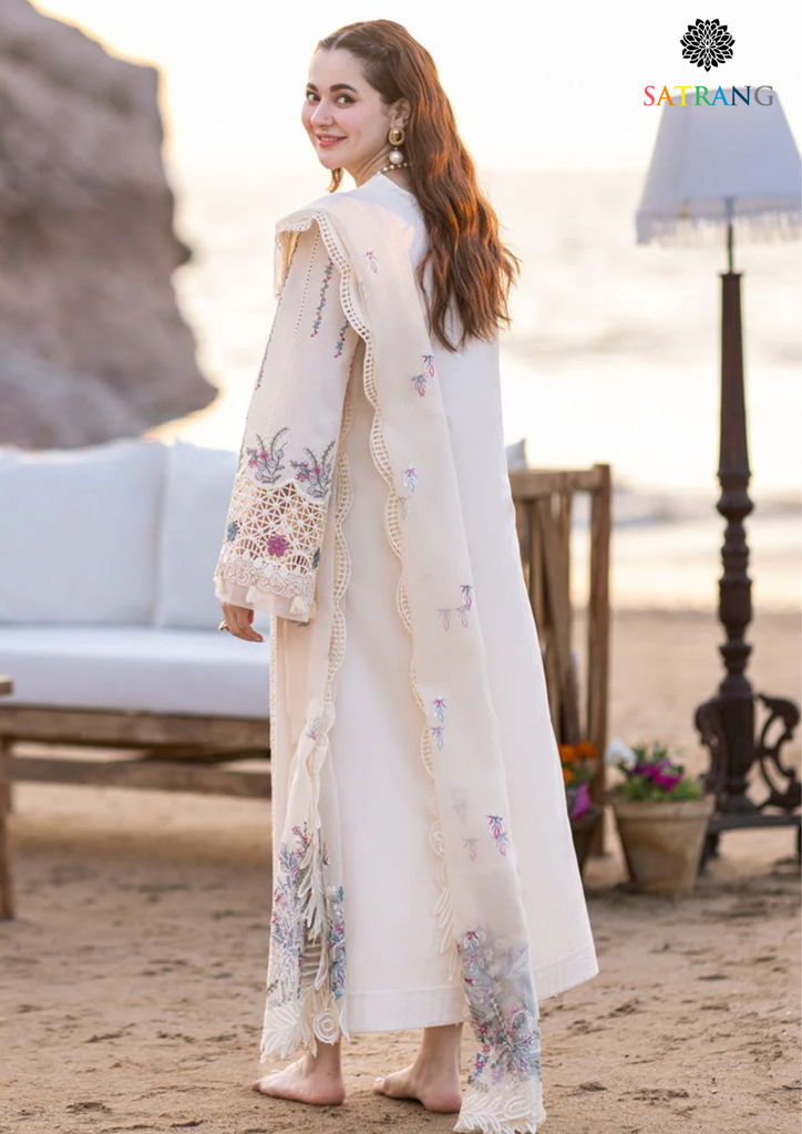 lawn dress with organza dupatta Formal Wear Stitched Printed Lawn Suit With Organza Dupatta