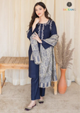 Summer Unstitched 3PCs Embroidered Lawn Dress With Diamond Monar Dupatta SR-256