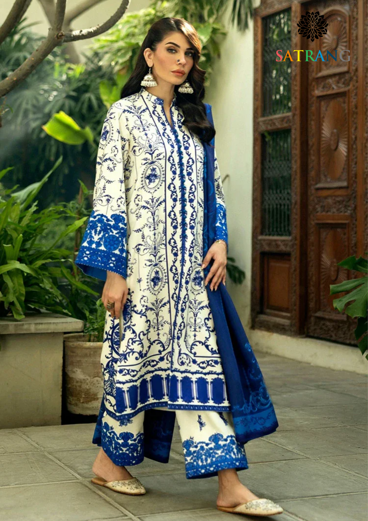 Summer Unstitched 3PCs Digital Printed Lawn Dress With Digital Printed Lawn Dupatta SR-293