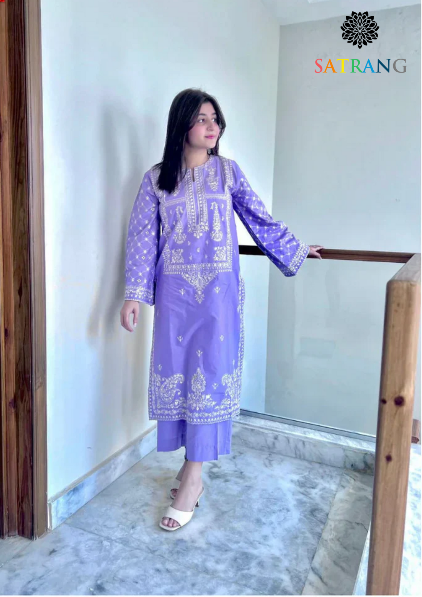 Summer Unstitched 2PCs Lawn Embroidered Dress SR-301