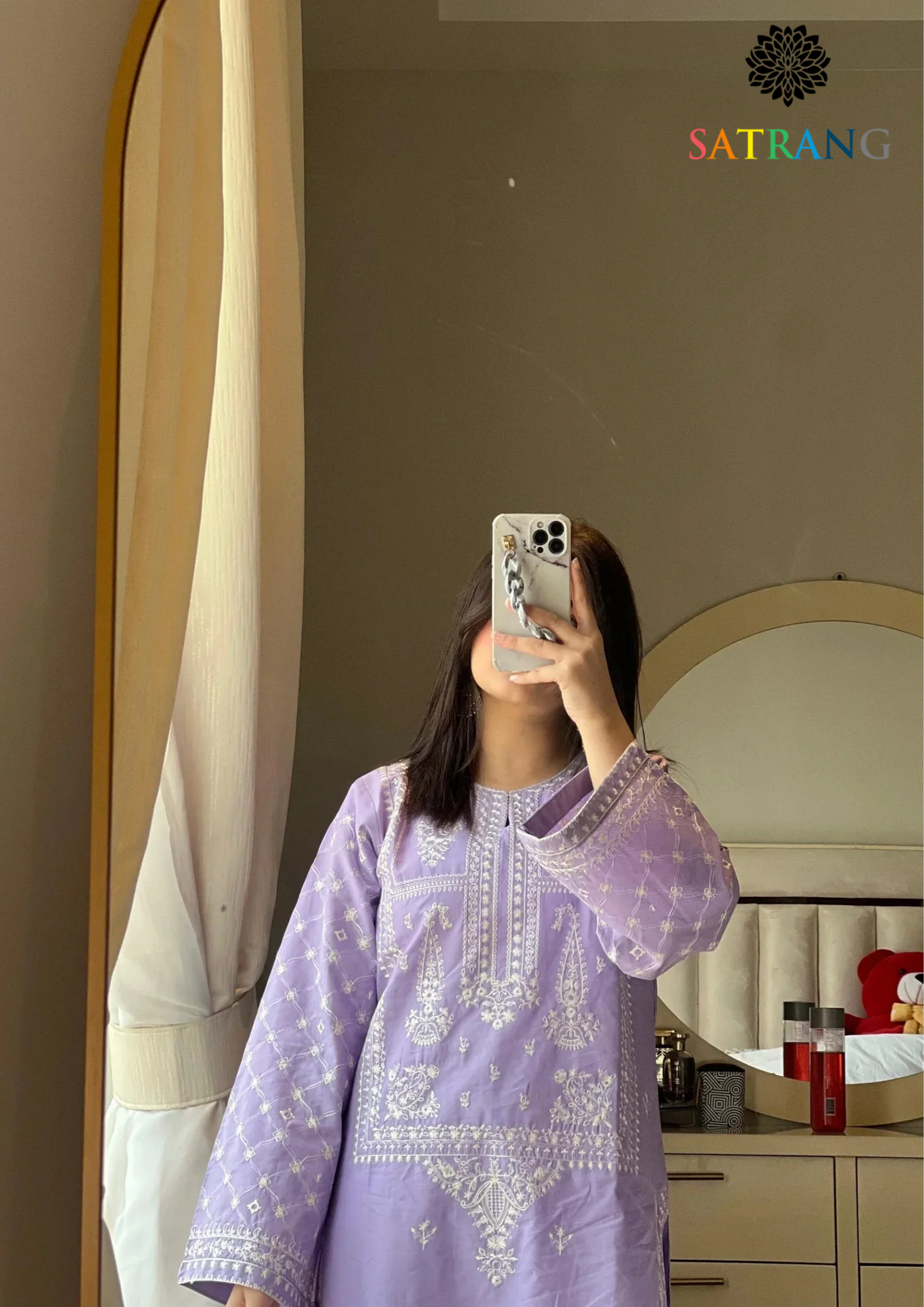 Summer Unstitched 2PCs Lawn Embroidered Dress SR-301