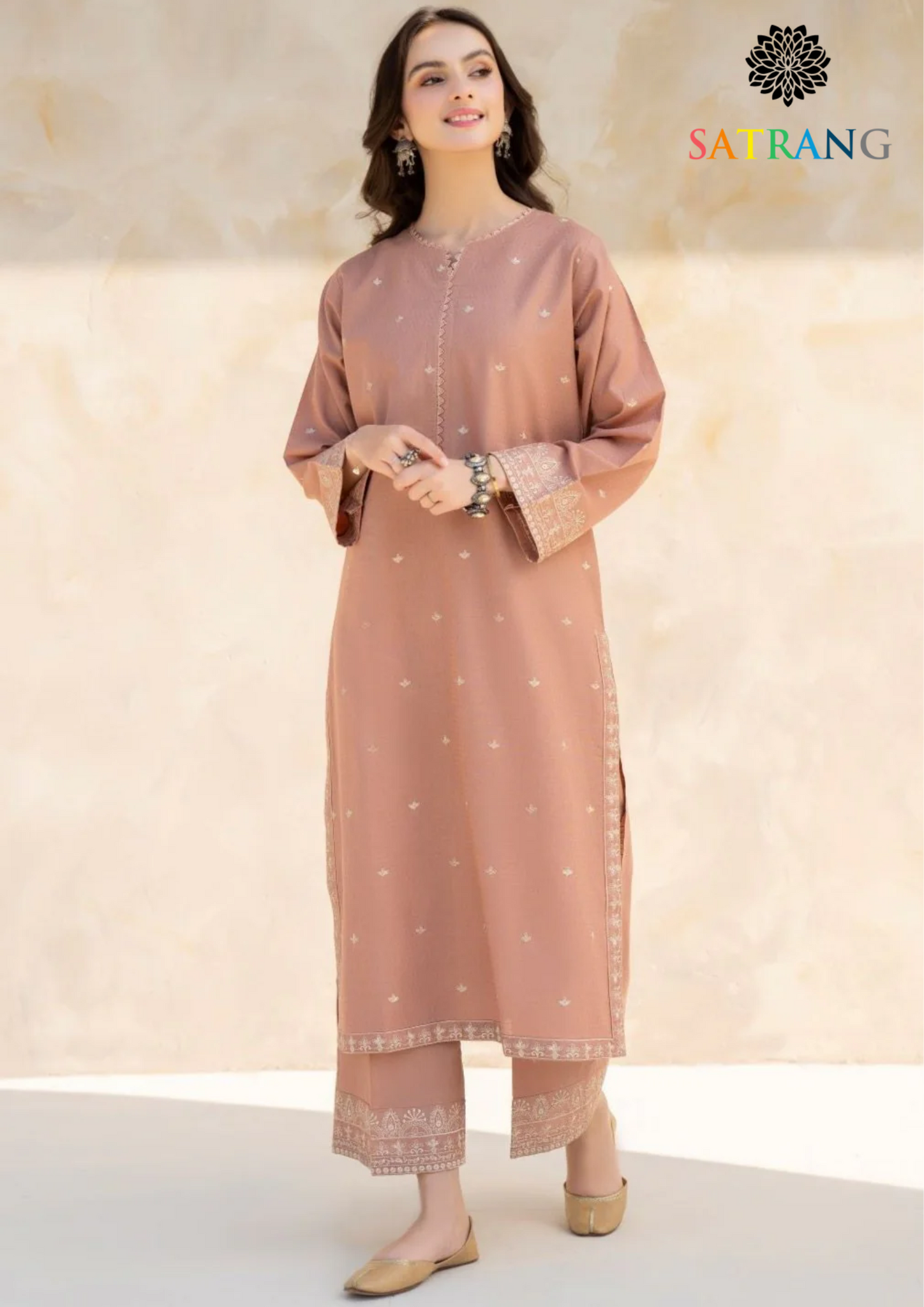 Summer Unstitched 2PCs Lawn Embroidered Dress SR-303