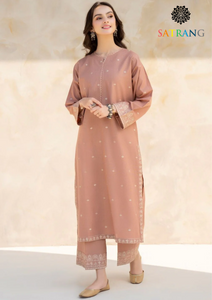 Summer Unstitched 2PCs Lawn Embroidered Dress SR-303