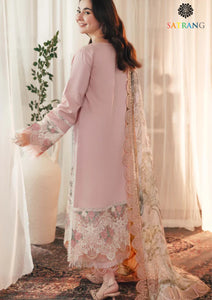 Summer Unstitched 3PCs Heavy Embroidered Lawn Dress With Digital Printed Chiffon Dupatta SR-315