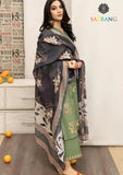 Winter Unstitched 3PCs Embroidered Dhanak Dress With Digital Printed Karandi Shawl SR-518