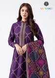 Winter Unstitched 3PCs Embroidered Dhanak Dress With Heavy Embroidered Dhanak Shawl SR-571
