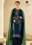 Winter Unstitched 3PCs Embroidered Dhanak Dress With Embroidered Dhanak Shawl SR-580