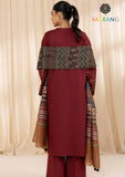Winter Unstitched 3PCs Embroidered Dhanak Dress With Digital Printed Karandi Shawl SR-600