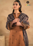 Winter Unstitched 3PCs Dhanak Embroidered Dress With Digital Printed Karandi Shawl SR-615