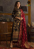 Winter Unstitched 3PCs Embroidered Velvet Dress With Embroidered Organza Dupatta SR-618