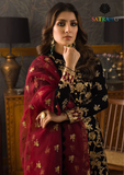 Winter Unstitched 3PCs Embroidered Velvet Dress With Embroidered Organza Dupatta SR-618