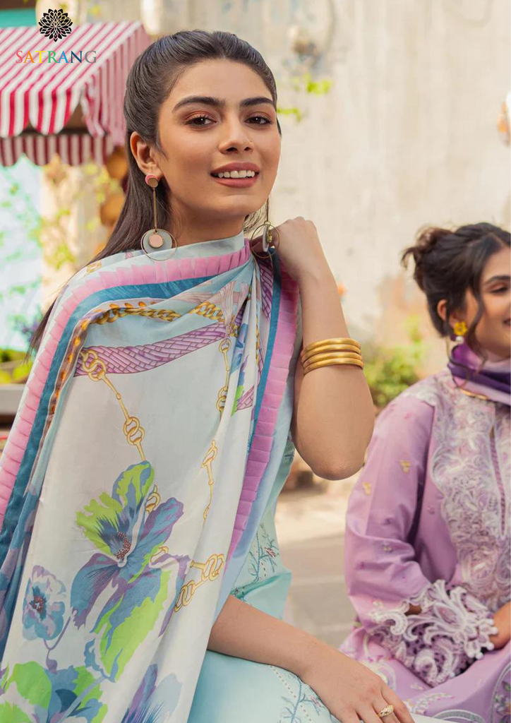 Lawn suit with silk dupatta online best sale