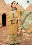 Summer Unstitched 3PC Lawn Embroidered Shirt With Organza Dupatta SR-118