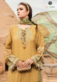 Summer Unstitched 3PC Lawn Embroidered Shirt With Organza Dupatta SR-118