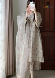 Winter Unstitched 3PCs Khaddar Printed Shirt With Diamond Printed Dupatta SR-958